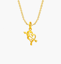 The Heart Holding Bow Pendant